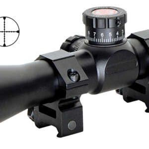 Truglo TG8504BT Tru-Brite Xtreme Compact Tactical 4x 32mm Obj 20.79 ft @ 100yds FOV 1" Tube Black Finish Mil-Dot