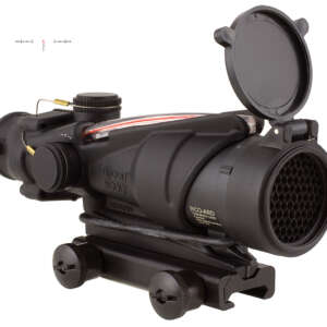 Trijicon 100228 ACOG  Black Hardcoat Anodized 4x32mm Illuminated Red Chevron Reticle