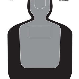 Birchwood Casey 37007 EZE-Scorer BC-19 Silhouette Paper Hanging Universal 12" x 18" Black/Gray/White 100 Per Pkg