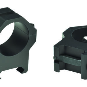 Weaver Mounts 48361 Four-Hole Skeleton Rings  Matte Black 1" High