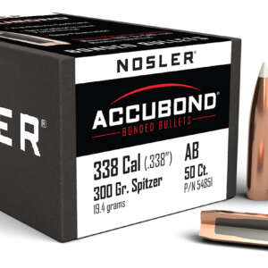 Nosler 54851 AccuBond  338Cal 300gr Spitzer Point 50/Box