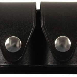 HKS 203PMBN SpeedLoader Case  Double Black Hytrel Belt Loop Medium Belts 2.25" Wide