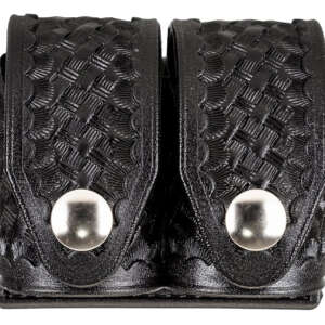 HKS 203BMBN SpeedLoader Case  Double Medium Black Hytrel Belt Loop Belts 2.25" Wide