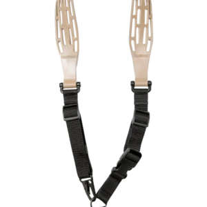 Limbsaver 12140 Tactical Sling Tan w/ Black Strap Nylon 48" OAL 1" W & Adjustable One-Two Point Design