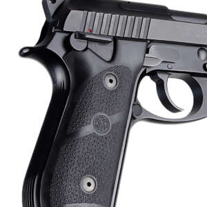 Hogue 99010 Grip Panels  Black Rubber for Taurus PT-92, PT-99