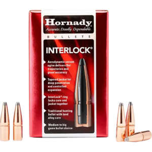 Hornady 3045 InterLock  30 Cal .308 165 gr Boat Tail Spire Point 100 Per Box/ 15 Case