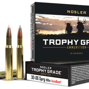 Nosler 46134 Trophy Grade  30-06Springfield 180gr Nosler AccuBond 20 Per Box/10 Case