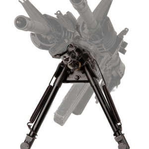Blackhawk 71BP09BK Sportster Pivot + Traverse Bipod 6"-9"Black Anodized Metal,  Sling Swivel Attached, Rubber Feet