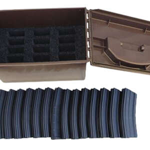 MTM Case-Gard TMC15 Tactical Mag Can  Flat Dark Earth Polymer 5.56x45mm NATO Fits AR-Platform