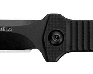 Kershaw 4008X Dune  3.80" Fixed American Tanto Plain Black Oxide 3Cr13MoV SS Blade Black Glass-Filled Nylon Handle Includes Lanyard/Sheath