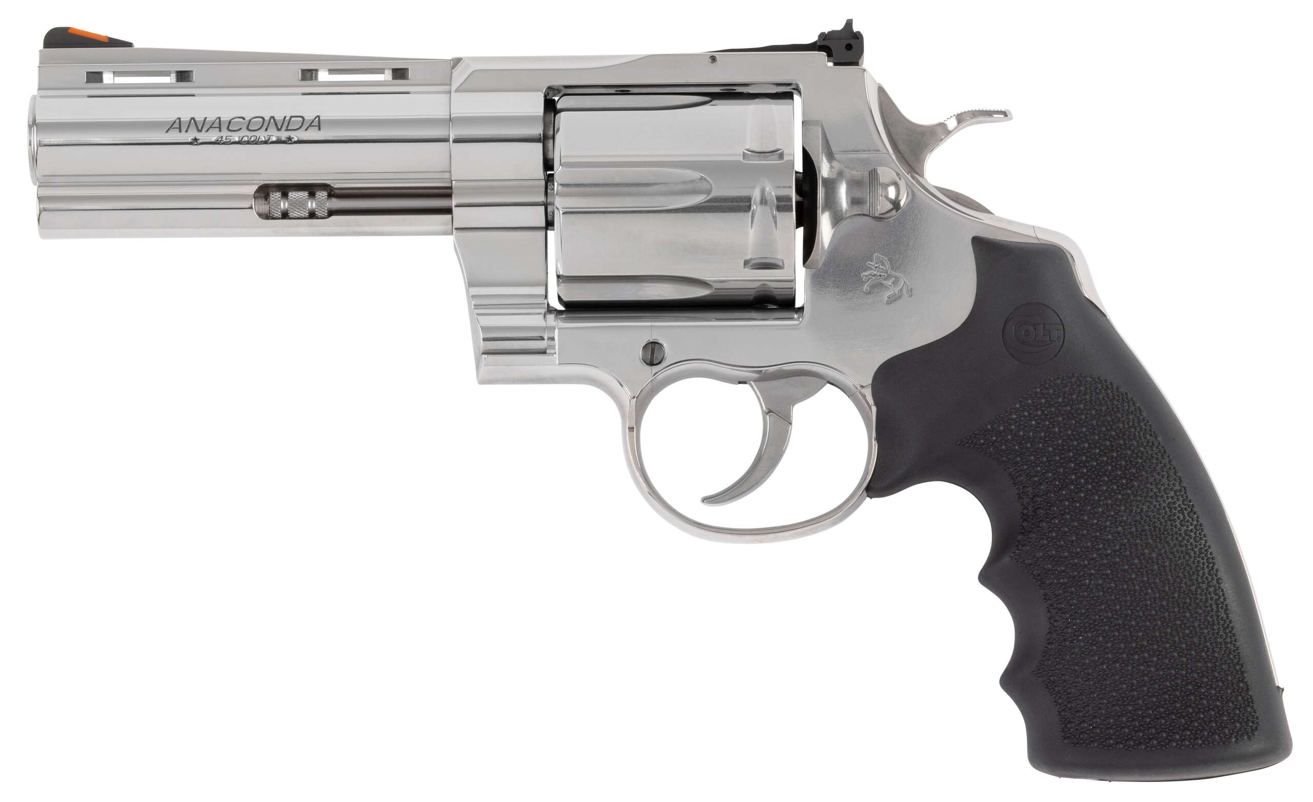 CLT ANACONDA 45CLT 4.25 SS HOGUE RUBBER GRIP 6RD