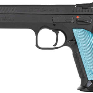 CZ TS2 9MM 20RD BLK FIBER OPTIC BLUE GRIPS