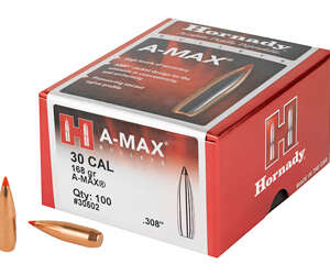 HRNDY MATCH A-MAX 30CAL 168GR 100CT