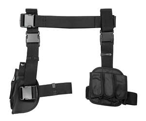 NCSTAR DROP LEG HOLSTER MAG HLDR BLK