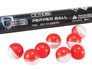 P2P PEPPER BALLS 10CT TUBE RED/WHITE
