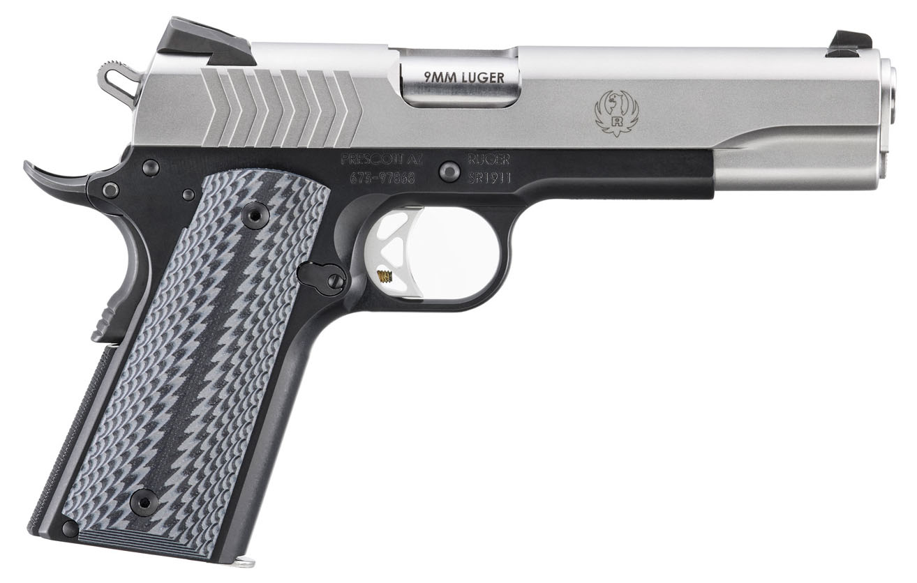 RUG SR1911 9MM 5 SS ALUMINUM ALLOY FRAME 9RD
