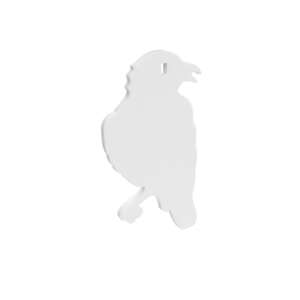 Birchwood Casey AR500 3/8" Steel 1 Hole Animal Silhouette Target - Crow 1/ct