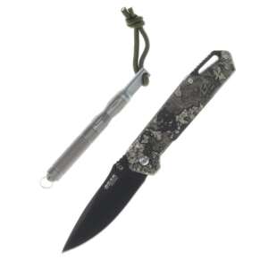 Bear & Son Edge Folding Knife 3" Drop Point Blade Truetimber Strata