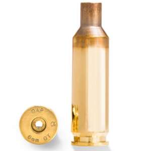 Alpha Munitions Ultra Premium Unprimed Brass Cartridge Cases 6mm GT Brass 100/Box