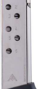 Mec-Gar Handgun Magazine Walther PPK .380 ACP Carbon Steel Tube Nickel 6 rds