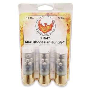 Reaper Defense Exotic Ammo Rhodesian Jungle Shotshells 12 ga 2-3/4" 1150 fps  #4/#2/00 3/ct