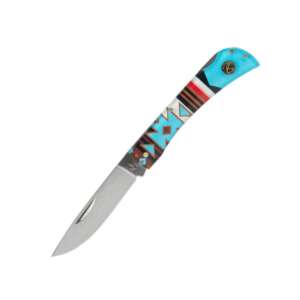 ABKT Roper Tumble Weed Sunset Series II Folding Knife 3" Drop Point Blade
