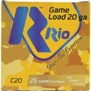 Rio Royal Buck 20ga 2-3/4"  9 plts #1 1345 fps 25/ct
