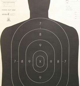 Speedwell Official NRA Police Qualification Silhouette Police Silhouette - Black - 200/Pack