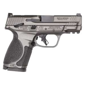 S&W M&P 9 M2.0 Metal Compact OR Handgun 9mm Luger 15rd Magazine(2) 3.6" Barrel Tungsten Gray Cerakote Thumb Safety