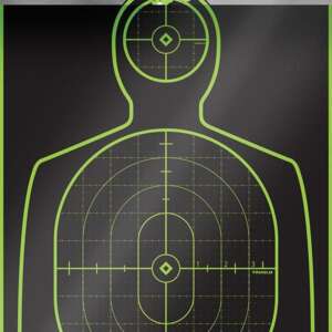 TRUGLO TRU-SEE Self Adhesive Targets - Handgun 12x18 Green 12 Pack
