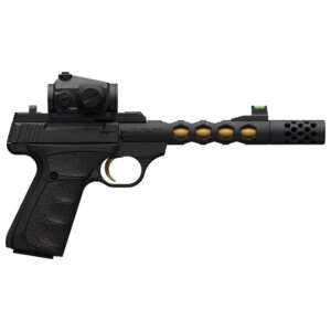 Browning Buck Mark Vision Handgun .22 LR 10rd Magazine 5.875" 1/2x28 Threaded Barrel Black Gold with Vortex Red Dot